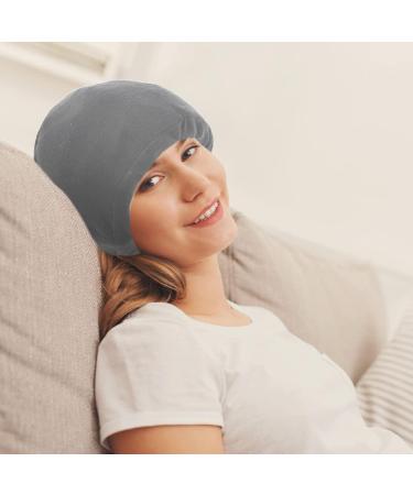 NEWGO Cold Cap Chemo Ice Cap - Reusable Headache Relief Gel Pack for Migraine, Sinus & Tension Pain (Gray) - Buy Online on GoSupps.com