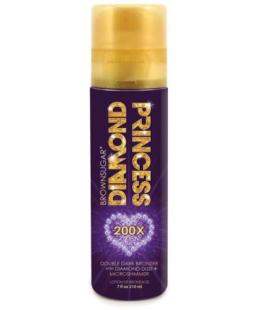 Brown Sugar / Tan Incorporated Diamond Princess 200X Double Dark Bronzer with Diamond Dust Microshimmer Tanning Lotion 7 oz.