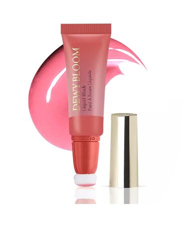 Soft Cream Liquid Blush Beauty Wand Cream Liquid Blush with Cushion Applicator For Cheeks Tint Long-wearing  Natural-looking Cheek Tint Blush Dewy Finish  Super Silky Cream Blush Stick Cruelty-Free  Blush-103