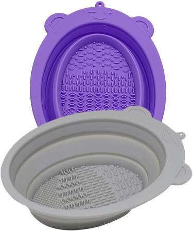 FOMIYES 6 Pcs Makeup Brush Cleaning Pad Cosmetics Brush Scrubber Makeup Washing Tools Scrubber Bowl Makeup Brush Cup Small Makeup Brush Cleaner Cup Fold Travel Cup Brush Silica Gel - Buy Online on GoSupps.com