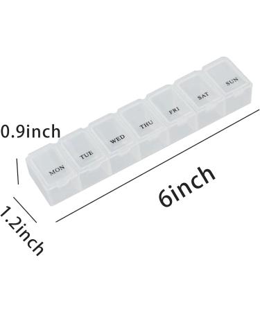 Pill Box Organiser 7 Day One Time a Day Pill Dispenser Storage Case for Medication Supplements Vitamins and Cod Liver Oil White - Buy Online on GoSupps.com