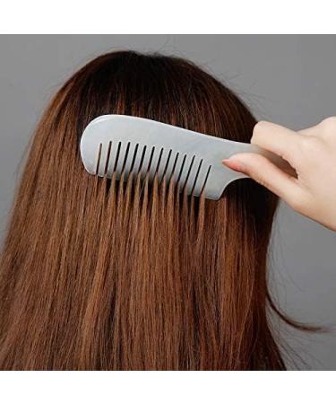 Handmade Jade Gua Sha Massage Comb - Antistatic Therapy Tool for Scalp & Body Massage (5.5 inches) | Relaxing Slimming Hair & Beard Care - Buy Online on GoSupps.com