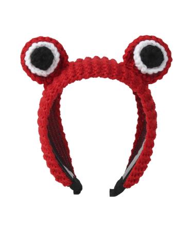 amangul Big Eyes Headband Knitted for Headbands for Halloween arty Wear Birthday Headpiece arty Supplies hoto rops(Red)