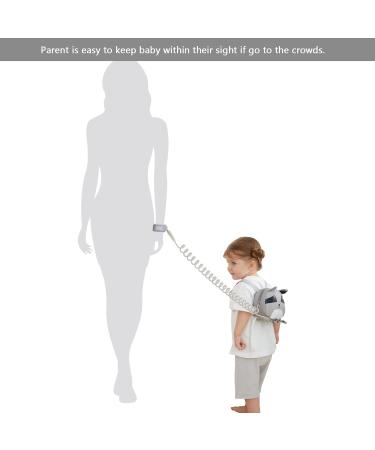 Bebamour Gray Bear Mini Backpack with Safety Plugs | Portable Children's Bag with Safety Line & Dishes | Ideal for Boys & Girls - Shop Now! - Buy Online on GoSupps.com