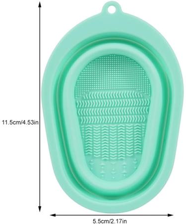 kawehiop Silicone Makeup Brush Cleaning Mat Folding Washing Pad Small Eyeliner Applicators Wash Scrubber Daily Gifts Accessories Green - Buy Online on GoSupps.com