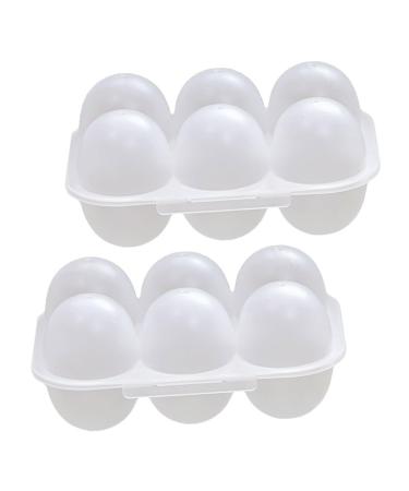 FUNOMOCYA 2pcs Portable Egg Box Fridge Egg Storage Organizer Egg Storage Container for Refrigerator Outdoor