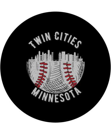 Cool Twin Cities Minnesota MN Baseball Skyline St. Paul-MPLS PopSockets Swappable PopGrip Black - Buy Online on GoSupps.com