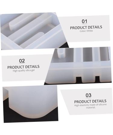 NUOBESTY for Practical Household DIY Tones Holder Molds Shaped Pen Mould Phone Resin Lipstick Square Drip White 9.5X9.5X3CM - Buy Online on GoSupps.com