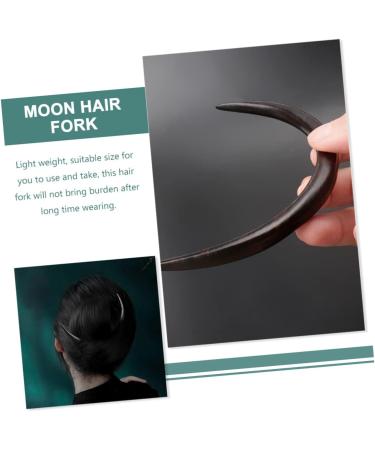 Ipetboom Moon Hair Clip Moon Wooden Hairpin Miss Manual Geisha Vintage Hair Stick - Buy Online on GoSupps.com