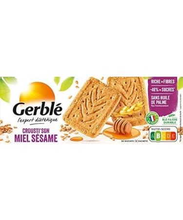 Gerbl Crousti'son Honey-Sesame Cookies Light in Sugar High Fiber Palm Oil Free 20 Cookies 200 g. - Buy Online on GoSupps.com