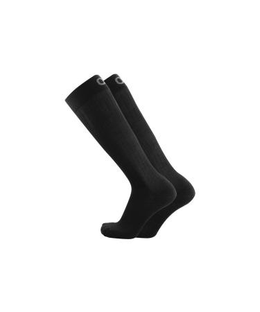 Medical Grade Compression Socks for Men & Women 15-20 mmHg by OrthoSleeve (Large, Black) Large Black