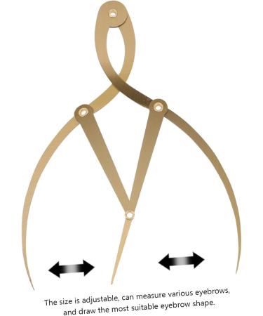 Angoily 1pc Eyebrow Positioning Ruler Microblading Eyebrows Kit Make up Kit Eyebrow Mapping Ruler Gold 16.5x5.4cm Golden - Buy Online on GoSupps.com