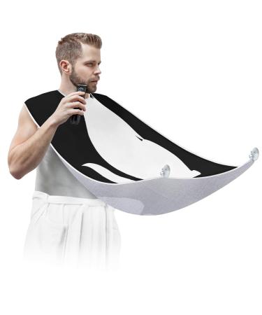 Purple Abstract Beard Bib Apron Beard Hair Catcher for Men Shaving Fathers Day Anniversary Christmas Gifts for Dad Husband Beard Bib with 2 Suction Cups