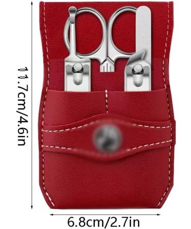 Nail Scissors Stainless Steel Manicure Set Nail Care Gifts for Men and Women with Nail Clipper Nail File Ear Cleaner Toenail Clippers (Color : Red) - Buy Online on GoSupps.com