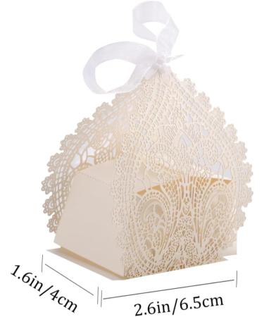 SEWACC 50 Pcs Boxes Candy Containers Wedding Favor Bags Design Vintage Gift Box White 1 count (Pack of 1) White - Buy Online on GoSupps.com