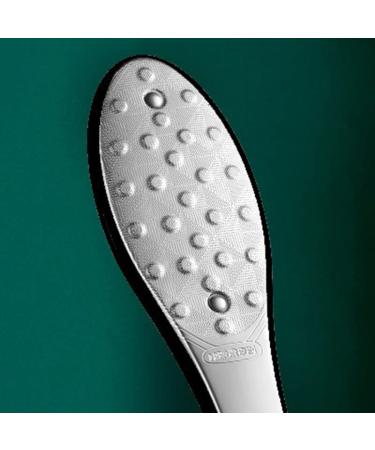 Verdant Touch Stainless Steel Foot Rasp Stainless Steel Double Sided Foot Rasp Callus Remover for Hard Skin Black