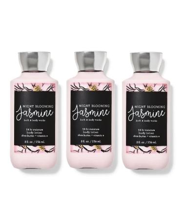 Bath & Body Works NIGHT BLOOMING JASMINE Value Pack - Lot of 3 Body Lotion - Full Size