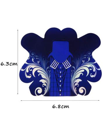 100PCS Blue Stiletto Nail Tips - Nail Forms for Gel Polish & Acrylic Extensions - DIY Nail Art Decoration - FingerAngel - Buy Online on GoSupps.com