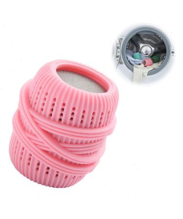 Washing Machine Laundry Ball Reusable Laundry Balls for Washer 2024 New Fabric Softener Balls for Washer Fabric Softener Dispenser Ball for Clothes Lint and Dust Pink