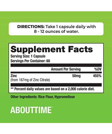 High Potency Zinc Immune Support Supplement - 60 Capsules | 50mg per Serving - Buy Online on GoSupps.com