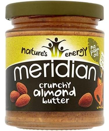 Meridian Foods Almond Butter Crunchy 100% Nuts 170g - Buy Online on GoSupps.com