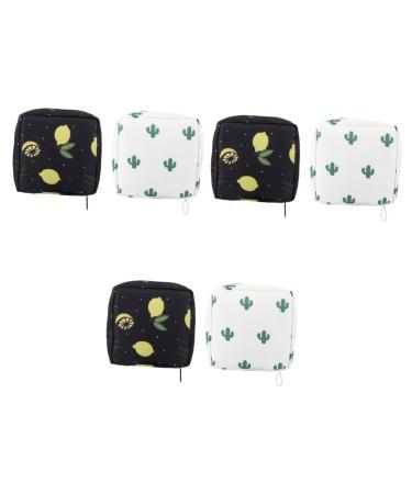 Lurrose 6 pcs packed with women's bandages Small pockets for the period bag for women's bandages Bag for women's bandages menstrual bag mini-sanitary gift girls Pill-fabric cosmetics