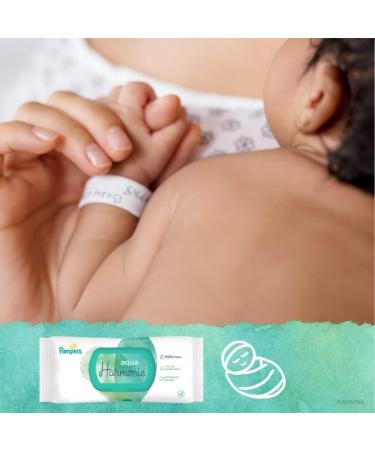 Pampers Aqua Harmonie Baby Wipes 864 Wipes (Pack of 6 x 3 x 48) Fragrance and Alcohol Free With 99% Water and Fibers - Buy Online on GoSupps.com