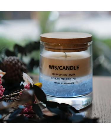 Buy WIS/CANDLE Aquamarine Crystal Aromatherapy Candle for Healing & Relaxation - Perfect for Home & Office - Buy Online on GoSupps.com
