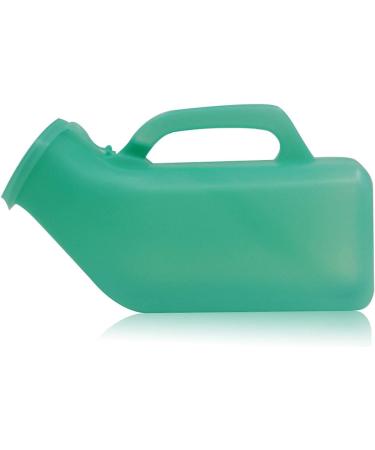 Male Urinal 1000ML Long Neck Incontinence Pee Bottle Plastic Urine Collection Device Spill Proof Device Portable Urinal Bottle Snap-On Lid(Green) Happy - Buy Online on GoSupps.com