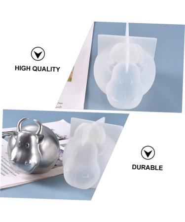 Anneome Resin Molds Cow Silicone Mold Cow Keychain Clear Epoxy Candy Molds Cow Shaped Cattle Shaped Mould Pendant Soap White 6.9X7.2CM - Buy Online on GoSupps.com