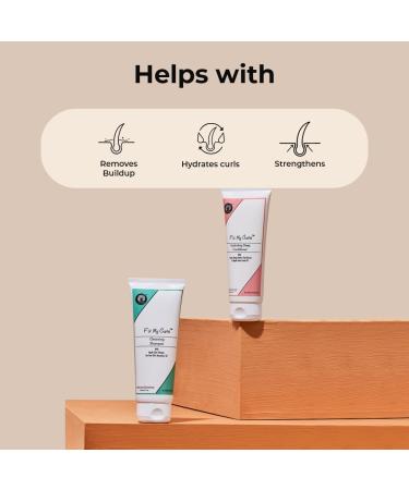 Cleansing Shampoo & Hydrating Deep Conditioner for Curly/Wavy Hair - 1.76 Oz Each | International Shipping Available - Buy Online on GoSupps.com