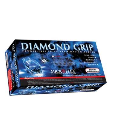 Microflex Medical MF-300-L Large Natural 9.645'' Diamond Grip 6.3 mil Latex Ambidextrous Non-Sterile Medical Grade Powder-Free Disposable Gloves, English, 15.34 fl. oz., Plastic, 1" x 9.8" x 5.5" - Buy Online on GoSupps.com