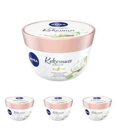 Nivea body souffl coconut & monoi oil (200 ml) body care for 24h moisture lotion for dry and very dry skin (pack of 4) 200 ml (4 Pack)