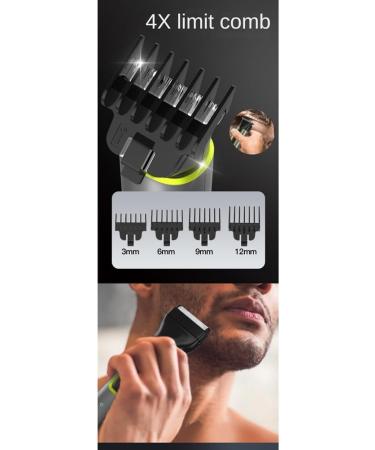 Lwaviwer Cordless Rechargeable Hair Clipper & Trimmer Beard Trimmer for Men Adjustable Beard Trimmer with 4 Limit Combs - Buy Online on GoSupps.com