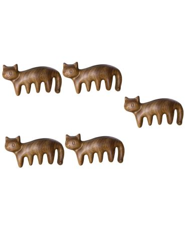 Beavorty 5st K tchchen-Massagenkamms K mme with wide teeth wood wide comb massage device tool wooden ridge massage comb for body acupuncture point hair scalp ridge wide tooth comb travel