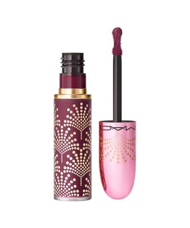MAC Limited Edition Bubbles & Bows Powder Kiss Liquid Lipcolour - It's A Tie! (Berry Purple) - 0.17 fl oz / 5 mL