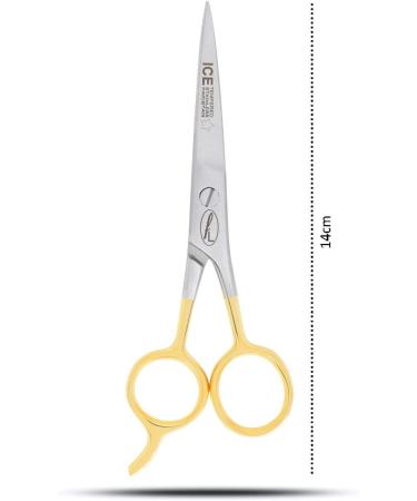 Gold-Plated Hairdressing Scissors 5.5 - Anti-Rust Barber Scissors - Tempered Ice Stainless Steel - Hair Cutting & Grooming Tool for Men & Women - Buy Online on GoSupps.com