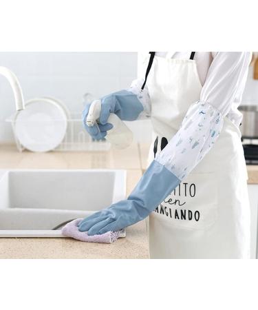 BJY 2Pcs Reusable Waterproof Dishwashing Gloves Rubber Latex Laundry Household Non-Slip Elastic Wear-resistant kitchen Cleaning Gloves(Medium) PINK/GREEN M (Pack of 2) - Buy Online on GoSupps.com
