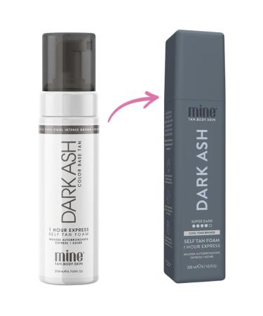 Minetan Dark Ash Self Tan Foam | Intense Dark Brown Tanning Foam for Fair & Pink Undertones | 1 Hour Express | Vegan & Paraben Free | 6.7 Fl Oz - Buy Online on GoSupps.com