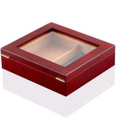 Cigar Boxs Humidors Handmade Cigar Humidor Cecigar Desktop Box with Humidifier and Hygrometer Glass Top for 35 Cigars - Buy Online on GoSupps.com