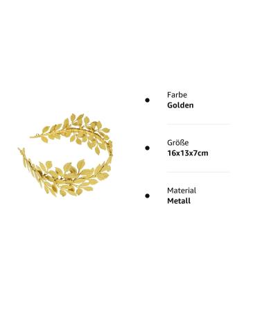 Frcolor Bridal Headband | Golden Leaf Baroque Headpiece | Vintage Bridal Accessories for International Shipping - Buy Online on GoSupps.com