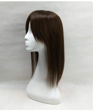 18 Long Straight Human Hair Crown Lace Clip-in Hairpieces with Bangs for Women - Perfect for Thinning Hair in Black - Buy Online on GoSupps.com
