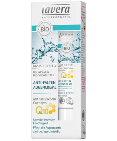 Lavera Eye Cream Basis sensitive anti-wrinkle with coenzyme Q10 3-pack (3 x 15ml)