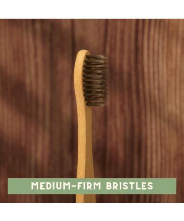 Eco-Friendly Bamboo Toothbrush Value Bundle - 12 Pack Plastic-Free Medium-Soft Bristles for Adults & Teens | Sustainable Dental Hygiene - Buy Online on GoSupps.com