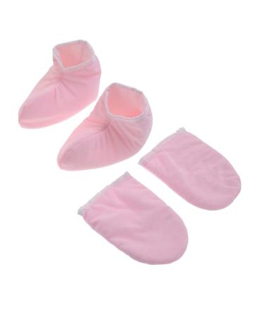 2 Paires Prot ge-mains Paraffine Housse pour Bain de Mains Isolants Thermiques Soins Spa Rose