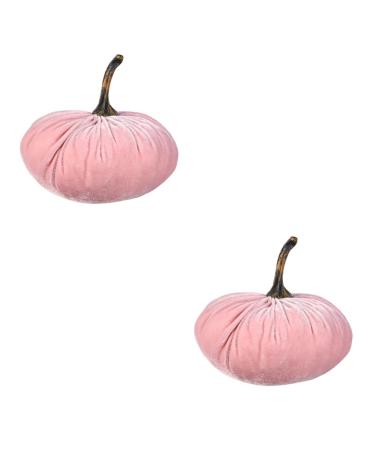Zerodeko 2pcs Fabric Pumpkin Ornament Decor Fake Realistic Pumpkin Simulation Realistic Pumpkin Simulation Pumpkin False Pumpkin Faux Pumpkin Fake Pumpkin Ornaments Artificial Pvc