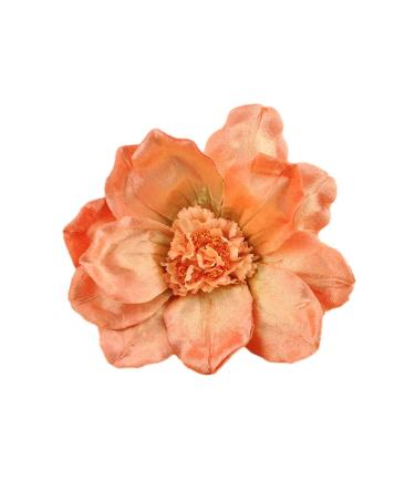 xbiez Girls Bangs Clip Oversized Camellia Headdress Hair Accessories Oversized Flower Bright-coloured Rose Flower Hairpin Coral Red