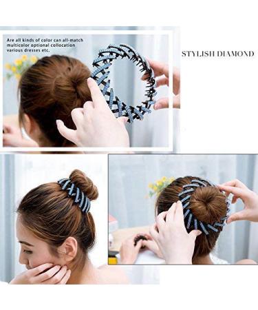 Fancyland Expandable Ponytail Holder & Strass Bun Maker | Stylish Acrylic Hair Clip for Fast Volume & Easy Styling - Buy Online on GoSupps.com