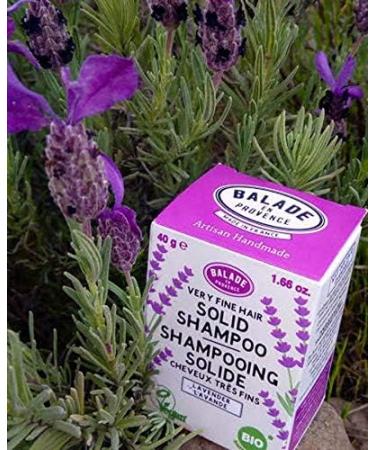 Balade en Provence Organic Solid Shampoo Bar | for Thin Hair | Lavender Scent | 40g - Buy Online on GoSupps.com