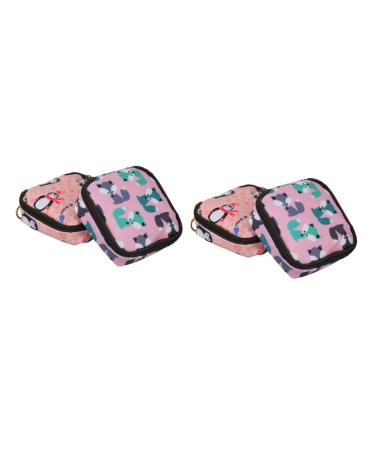 Healeeved 4 piece aunt towel pocket holder for breastfeeding inserts storage bags with zipper Storage bag for women's bandage time Simple fabric travel practical bag such as shown
